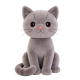 Cute Grey Cat Soft Plush Stuffed Animal Cuddly Toy for Kids(30 Inches)